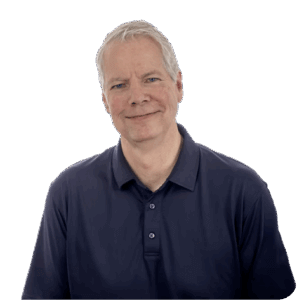 Smiling older man with gray