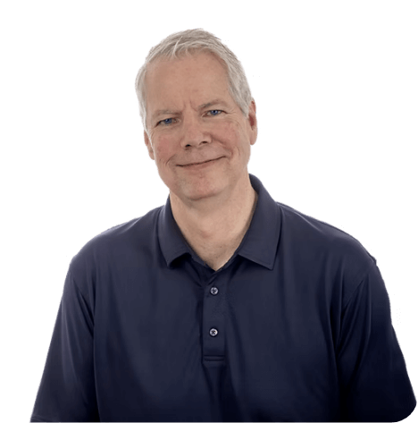 Smiling older man with gray