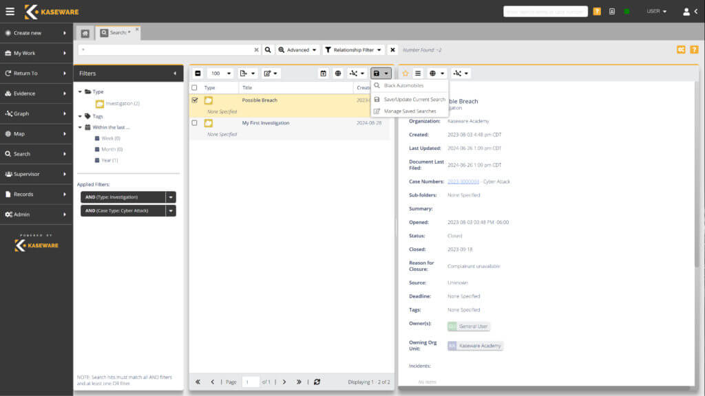 Collaborative Investigation Case Management Software | Kaseware