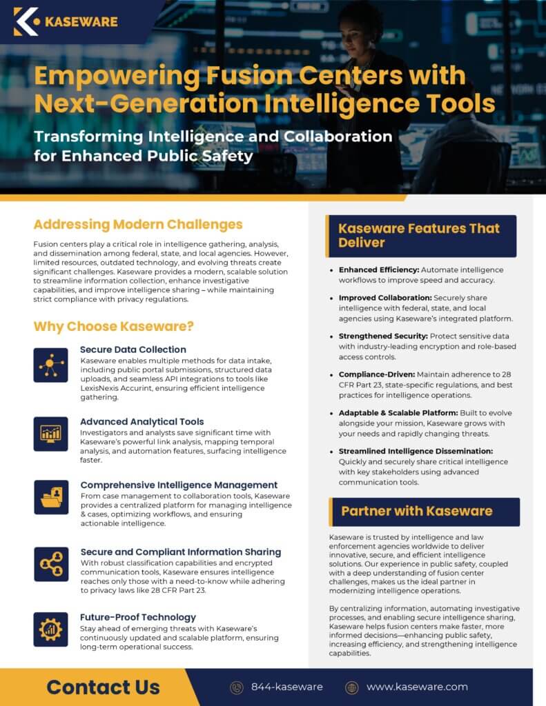Empowering Fusion Centers with Next-Generation Intelligence Tools