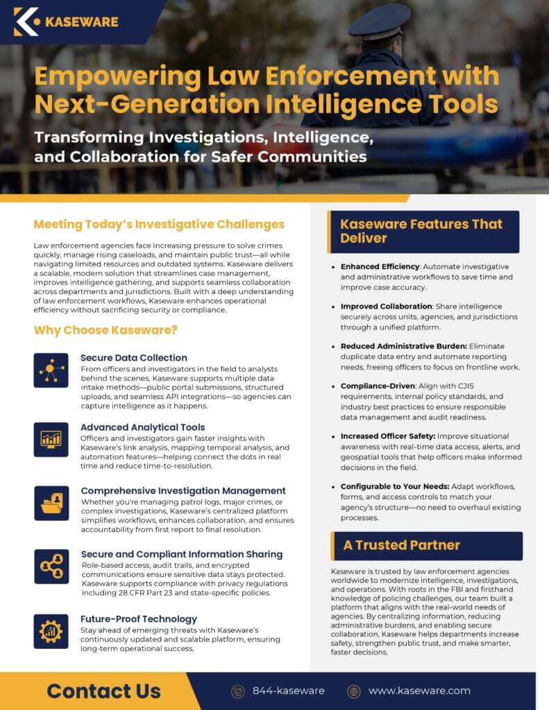 Empowering Law Enforcement with Next-Generation Intelligence Tools
