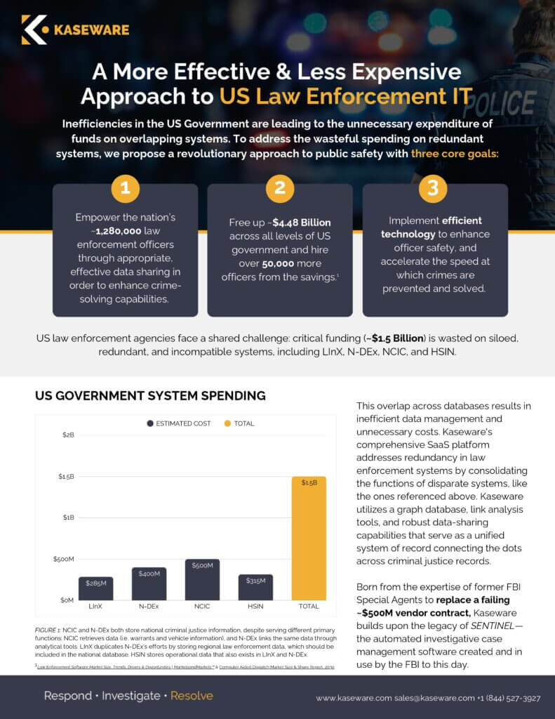 A More Effective & Less Expensive Approach to US Law Enforcement IT